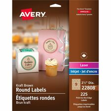 AVE22808 - Avery® Print-To-The-Edge Kraft Brown Labels