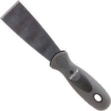 Impact Stiff Putty Knife - 1.50" Stainless Steel Blade - Polypropylene Handle - Hanging Hole, Ergonomic Handle, Chemical Resistant, Rust Resistant, Solvent Proof, Heavy Duty, Durable - Silver - 1Each