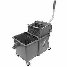 SmartColor Mop Bucket, Dual Compartment, 4 gal, Gray, 1/Carton