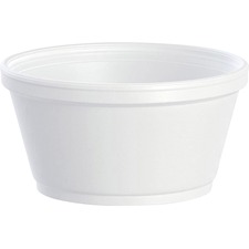 Dart Foam Food Containers - 50 / Bag - Serving - White - Foam Body - 20 / Carton