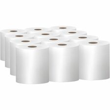 Scott Essential Universal High-Capacity Hard Roll Towels with Absorbency Pockets - 1 Ply - 8" x 1000 ft - 7.87" Roll Diameter - White - Paper - 12 / Carton