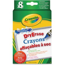 Crayola Dry-Erase Asorted Crayon - 8 / Pack