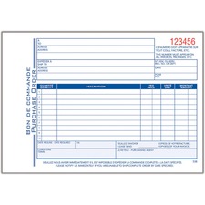 Adams Purchase Order Form - 50 Sheet(s) - 2 PartCarbonless Copy - 8.43" x 5.56" Form Size - White, Yellow - Red Print Color - 1 Each
