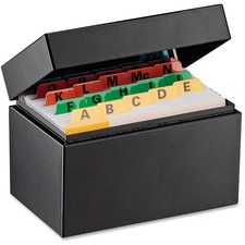 Steelmaster Heavy-duty Steel Card File Box - External Dimensions: 5.5" Width x 3.6" Depth x 3.2" Height - 400 x Index Card (3" x 5") - Hinged Closure - Steel - Black - For Index Card - Recycled - 1 Each