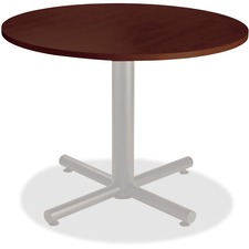 Heartwood HDL Innovations Round Meeting Tables - 1" x 41.5" - Material: Particleboard - Finish: Evening Zen, Laminate