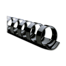 GBC CombBind 19-ring Binding Spine - 360 x Sheet Capacity - For Letter 8 1/2" x 11" Sheet - Round - Black - Polyvinyl Chloride (PVC) - 100 / Box