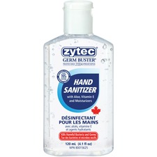Zytec Germ Buster Hand Sanitizing Gel - 120 mL - Hand - Clear - 1 Each - 120 mL - Hand - Clear - 1 Each