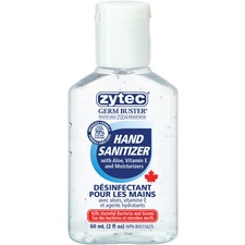 Zytec Germ Buster Hand Sanitizing Gel - 60 mL - Hand - Clear - 1 Each - 60 mL - Hand - Clear - 1 Each