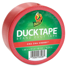 Duck Brand Brand Color Duct Tape - 20 yd Length x 1.88" Width - For Repairing, Color Coding, Packing, Crafting - 1 / Roll - Red