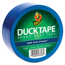 Duck Brand Brand Color Duct Tape - 20 yd Length x 1.88" Width - For Repairing, Color Coding, Packing, Crafting - 1 / Roll - Blue