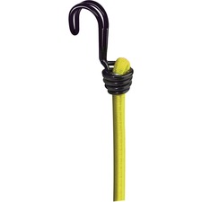Master Lock 2-Wire Hook Bungee Cord - 0.37" (9.50 mm) Diameter x 40" (1016 mm) Length - Yellow - Rubber