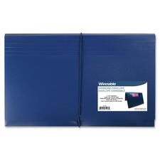 Winnable Legal Expanding File - 8 1/2" x 14" - 300 Sheet Capacity - 1 1/2" Expansion - Polypropylene - Blue - 1 Each