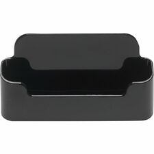 Deflecto Single Business Card Holder - 1.81" (46.04 mm) x 3.88" (98.43 mm) x 1.38" (34.92 mm) x - Plastic - 1 Each - Black