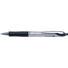 Acroball Ballpoint Pen - Fine Pen Point - 0.7 mm Pen Point Size - Refillable - Retractable - Black - Black, Silver Barrel - 1 Each