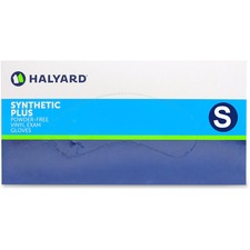 Halyard Synthetic Plus PF Vinyl Exam Gloves - Polymer Coating - Small Size - For Right/Left Hand - Clear - Latex-free, Non-sterile - 100 / Box - 9.50" Glove Length