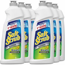 Dial Soft Scrub Bleach Cleanser - 36 fl oz (1.1 quart) - 6 / Carton - Anti-bacterial, Disinfectant - White