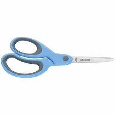 Westcott 7" Soft Grip Lefty Scissors - 7" (177.80 mm) Overall Length - Left - Stainless Steel - Red - 1 Each