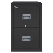 FireKing Patriot Series 2-Drawer Vertical Fire Files - 17.7" x 31.6" x 27.8" - 2 x Drawer(s) for File - Letter - Vertical - Fire Proof, Impact Resistant, Locking Drawer, Scratch Resistant, Recessed Handle, Ball Bearing Slide - Black - Gypsum, Steel