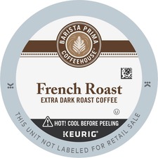 Barista Prima Coffeehouse® K-Cup French Roast Coffee - Compatible with Keurig Brewer - Dark/Bold - 24 / Box