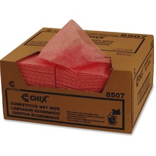 Chicopee 8507 Competitive Wet Wipes - 24" Length x 13.50" Width - 200 / Carton - Reusable, Absorbent, Lightweight, Pre-moistened - Pink