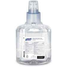 PURELL® Hand Sanitizer Foam Refill - Clean Scent - 40.6 fl oz (1200 mL) - Kill Germs - Skin, Hand - Moisturizing - Clear - Chemical-free - 1 Each