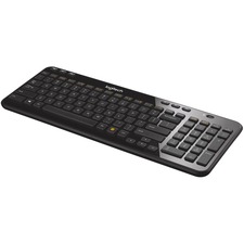 LOG920004088 - Logitech K360 Compact Wireless Keyboard for Windows, 2.4GHz Wireless, USB Unifying Receiver, 12 F-Keys, 3-Year Battery Life, Compatible with PC, Laptop (Glossy Black)