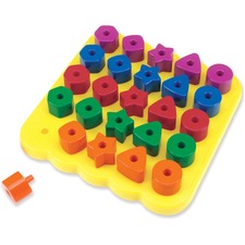 Learning Resources Stacking Shapes Pegboard - Theme/Subject: Learning - Skill Learning: Sorting, Stacking, Creativity, Shape - 3-5 Year