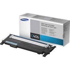 Samsung CLT-C406S Original Toner Cartridge - Laser - 1000 Pages - Cyan - 1 Each