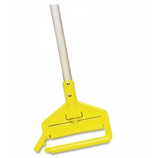 Rubbermaid Commercial 60" Invader Wet Mop Handle - 60" Length - Yellow - Hardwood - 1 Each
