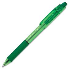 Pentel Recycled Retractable R.S.V.P. Pen - Medium Pen Point - 1 mm Pen Point Size - Refillable - Retractable - Green - Transparent Plastic Barrel - Stainless Steel Tip - 1 Each