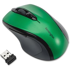 Kensington Pro Fit Mid-size Wireless Mouse - Optical - Wireless - Radio Frequency - 2.40 GHz - Emerald Green - 1 Pack - USB - 1750 dpi - Scroll Wheel - Right-handed Only