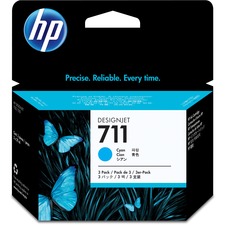 HP 711 (CZ134A) Original Ink Cartridge - Multi-pack - Inkjet - Cyan - 3 / Pack