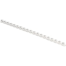 Fellowes Plastic Binding Combs - White, 5/16" Diameter - 0.3" Maximum Capacity - 90 x Sheet Capacity - For Letter 8 1/2" x 11" Sheet - White - Plastic - 100 / Box