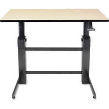 Ergotron WorkFit-D, Sit-Stand Desk (Birch Surface) - For - Table TopBirch Rectangle Top - 29.48 kg Capacity - Adjustable Height - 30.6" to 50.6" Adjustment x 47.6" Table Top Width x 23.5" Table Top Depth - 50.6" Height - Black - 1 Each