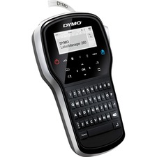 Dymo LabelManager 280P - Tape, Label - 0.25" (6.35 mm), 0.37" (9.40 mm), 0.50" (12.70 mm) - LCD Screen - Battery - Battery Included - Silver - Mac, PC - QWERTY, Underline, Auto Power Off - for Home, Office