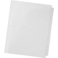 Swingline GBC ZipBind® Pre-Punched Tabs - 5 Tab(s) - 5 Tab(s)/Set - Letter - 8.50" (215.90 mm) Width x 11" (279.40 mm) Length - White Tab(s) - Pre-punched - 5 / Set