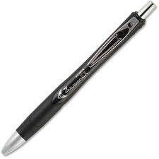 Zebra Pen Z-Mulsion Black EX RT Pens - Medium Pen Point - 1 mm Pen Point Size - Refillable - Retractable - Black Emulsion Ink - Blue Barrel - Metal Tip - 1 Each