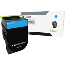 Lexmark Unison 800S2 Standard Yield Laser Toner Cartridge - Cyan - 1 Each - 2000 Pages