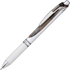 EnerGel EnerGel Pearl Retractable Liquid Gel Pen - Medium Pen Point - 0.7 mm Pen Point Size - Refillable - Retractable - Black Gel-based Ink - Pearl White Barrel - Stainless Steel Tip - 1 Each