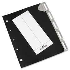 DURABLE Catalogue Rack Indexes - Black Metal Tab(s) - 1 / Pack