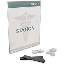Deflecto Cubicle Sign Holders - 11" (279.40 mm) x 8.50" (215.90 mm) x - 1 Each - Clear