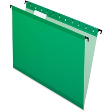 Pendaflex SureHook Letter Recycled Hanging Folder - 8 1/2" x 11" - Bright Green - 10% Recycled - 20 / Box