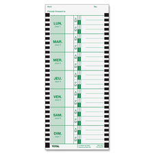 Lathem B. E8 Thermal Time Card - 3.75" (95.25 mm) x 8.50" (215.90 mm) Sheet Size - White - 100 / Pack