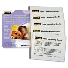 Scotch Self-Sealing Gloss Finish Laminating Pouches - Laminating Pouch/Sheet Size: 2.50" Width x 3.50" Length - Type G - Glossy - for Business Card, ID Badge, Document, Photo, Phone List - Self-sealing - Clear - 5 / Pack
