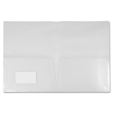 Winnable Letter Pocket Folder - 8 1/2" x 11" - 80 Sheet Capacity - 2 Pocket(s) - Polypropylene - Clear - 5 / Pack