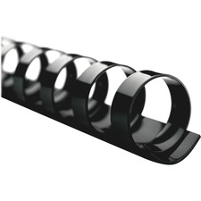 GBC CombBind Binding Spines - 1.50" Maximum Capacity - 330 x Sheet Capacity - For Letter 8 1/2" x 11" Sheet - 19 x Rings - Black - Plastic - 100 / Box