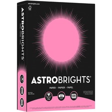 Astrobrights Inkjet, Laser Copy & Multipurpose Paper - Pulsar Pink - Letter - 8 1/2" x 11" - 24 lb Basis Weight - 500 / Pack