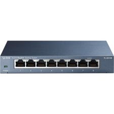 TP-LINK TL-SG108 8-Port 10/100/1000Mbps Desktop Gigabit Steel Cased Switch - 8 Ports - Gigabit Ethernet - 10/100/1000Base-T - 2 Layer Supported - 3.30 W Power Consumption - Twisted Pair - Desktop - 3 Year Limited Warranty