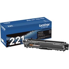 Brother TN221BK Original Standard Yield Laser Toner Cartridge - Black - 1 Each - 2500 Pages