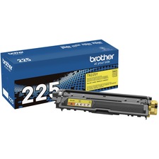 Brother Genuine TN225Y High Yield Yellow Toner Cartridge - Laser - High Yield - 2200 Pages - Yellow - 1 Each